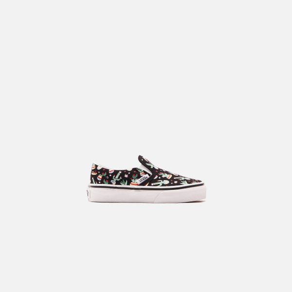 Vans Pre-School Classic Slip-On - Cactus Black   True White Online