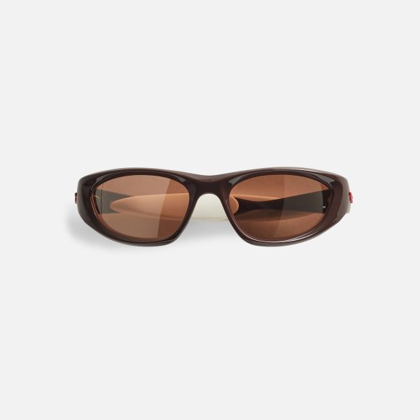 Bottega Veneta Acetate Racing Frame Sunglasses - Brown Sale