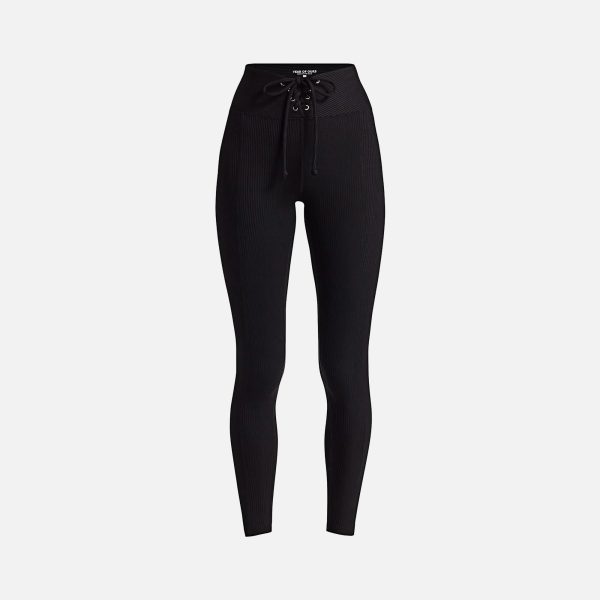 Year of Ours Ribbed Football Legging - Black Supply
