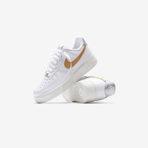 Nike Wmns Air Force 1 `07 - White   Gold   Silver For Cheap - Image 4