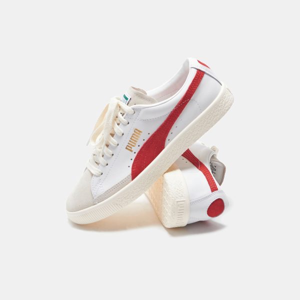 Puma Basket VTG - White   High Risk Red on Sale - Image 3