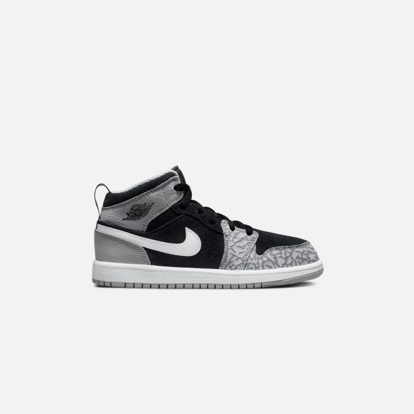 Nike Air Jordan 1 Mid SE - Black   University Red   White   Light Smoke Cheap