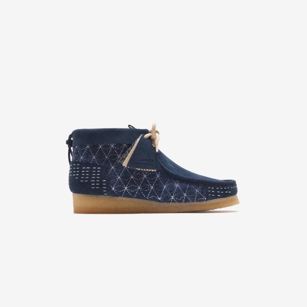 Clarks Wallabee Boot - Navy Shashiko Sale