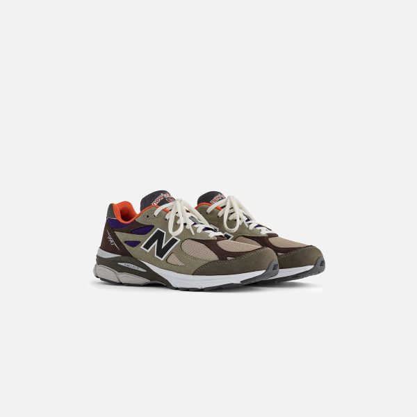 New Balance Made in US 990 V3 - Tan   Blue Cheap - Image 2
