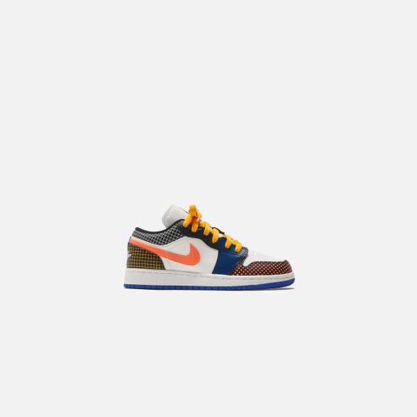 Nike Grade School Air Jordan 1 Low MMD - White   Bright Mango   Black   Game Royal on Sale