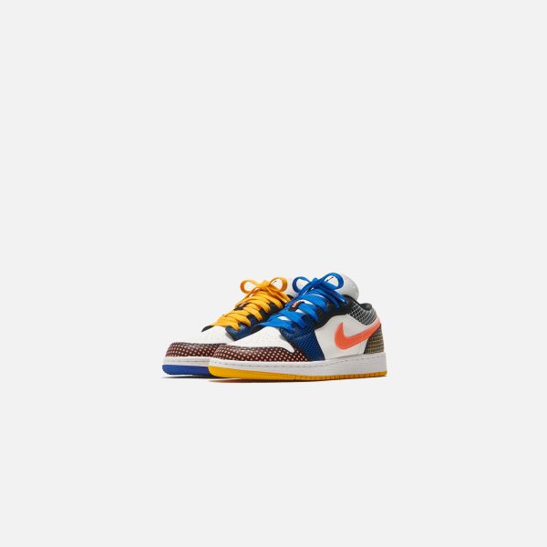 Nike Grade School Air Jordan 1 Low MMD - White   Bright Mango   Black   Game Royal on Sale - Image 2