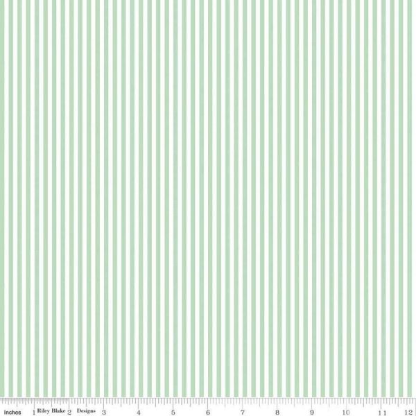 Riley Blake, 1 8  Striped Fabric - Sweet Mint Sale