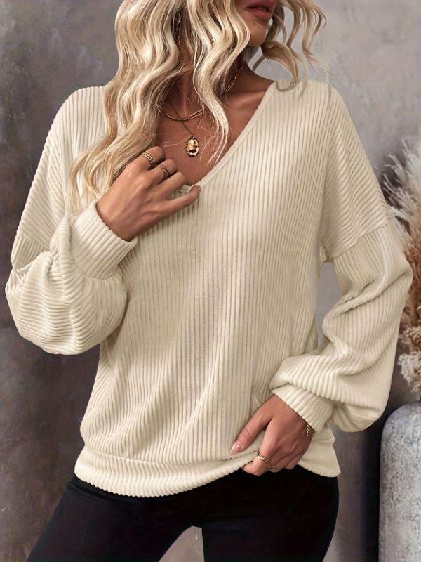 Hazel Blues® |  Bow Back V-Neck Drop Shoulder T-Shirt For Sale - Image 5