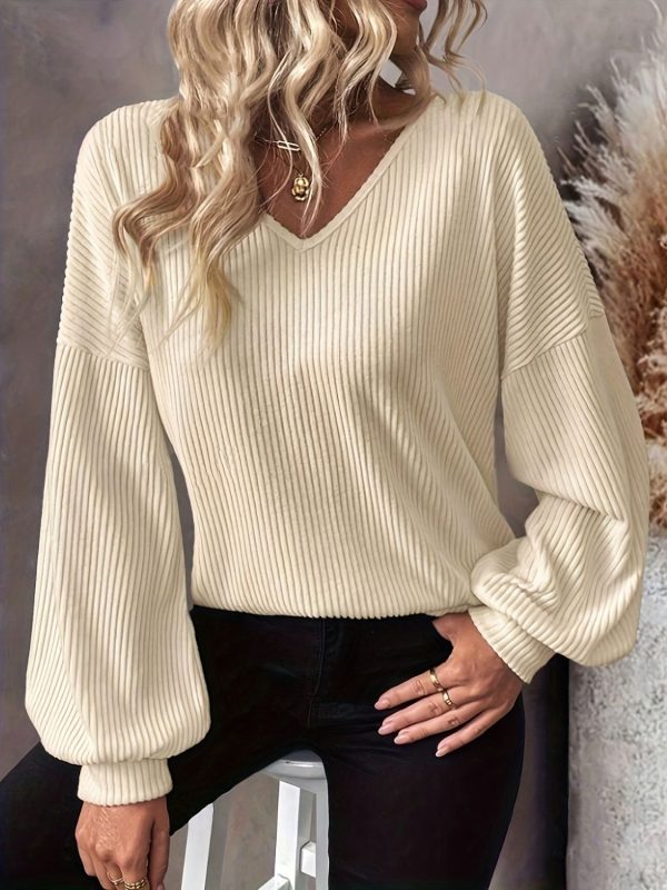 Hazel Blues® |  Bow Back V-Neck Drop Shoulder T-Shirt For Sale - Image 2